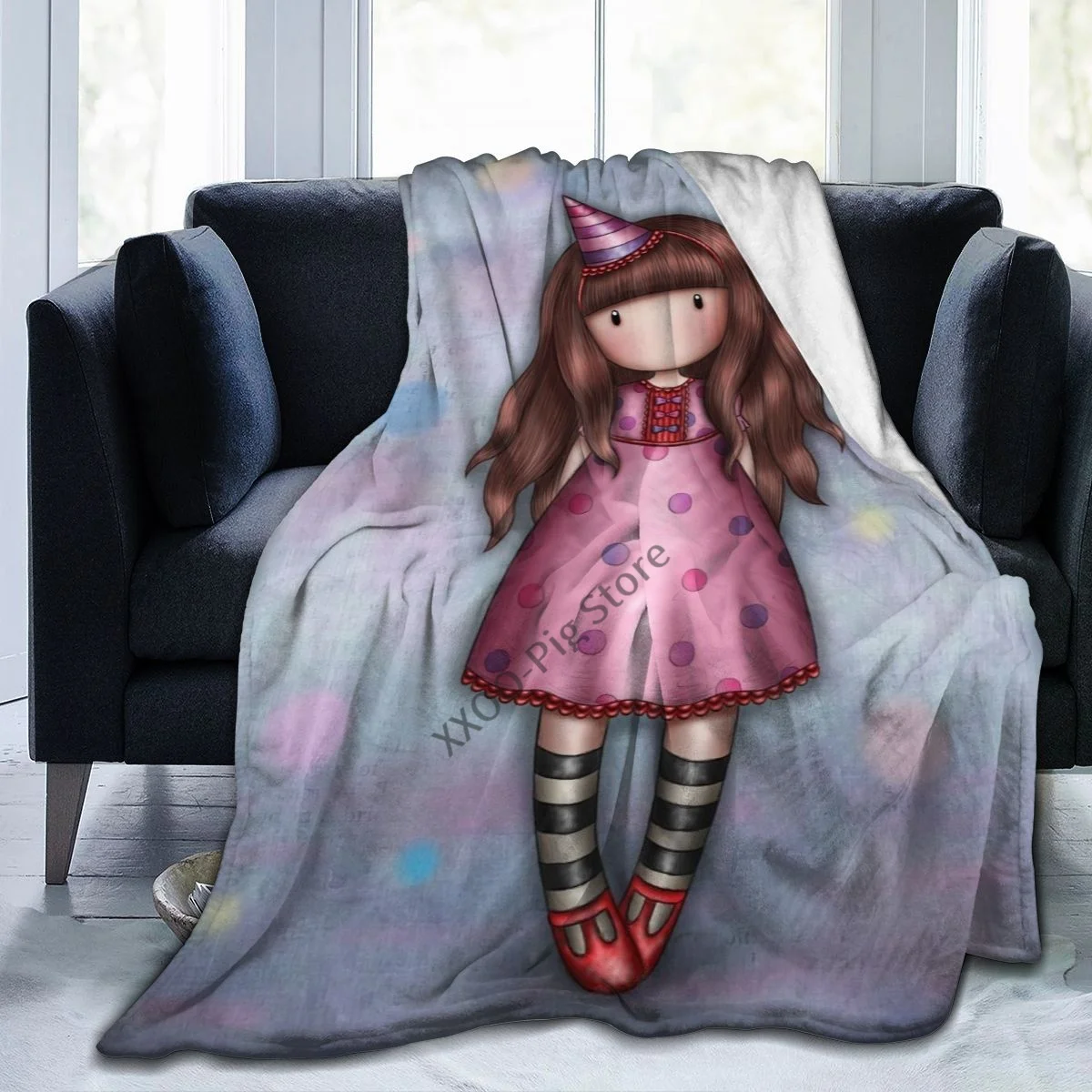 

Coque Art Cartoon Santoro Gorjuss Throw Blanket Fuzzy Warm Throws for Winter Bedding 3D Printing Soft Micro Fleece Blanket GUN-2