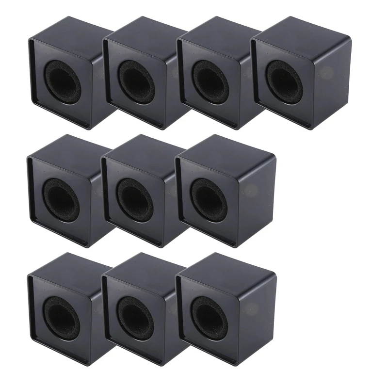 10Pcs Microphone Markflag Mic Station-Cube Interview Box Stand Flags Shaped Holder Reporter Injection Black