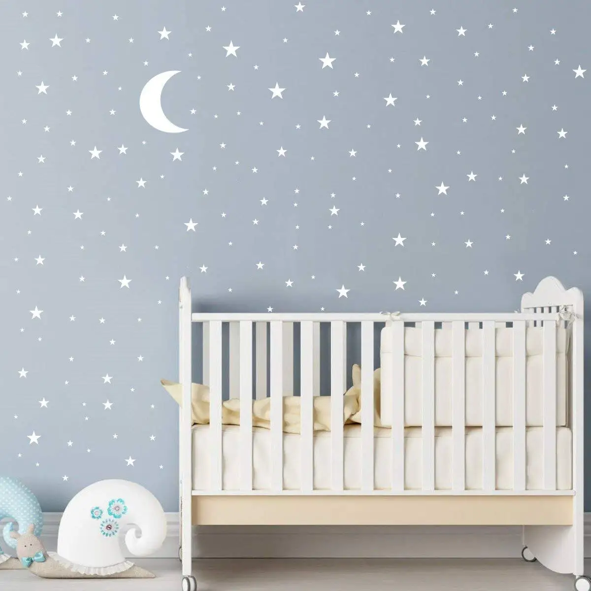 

Star Wall Stickers for Kids Rooms Moon and Star Vinyl Wall Decals Room Decor DIY Nursery Bedroom Background Waterproof Wallpaper