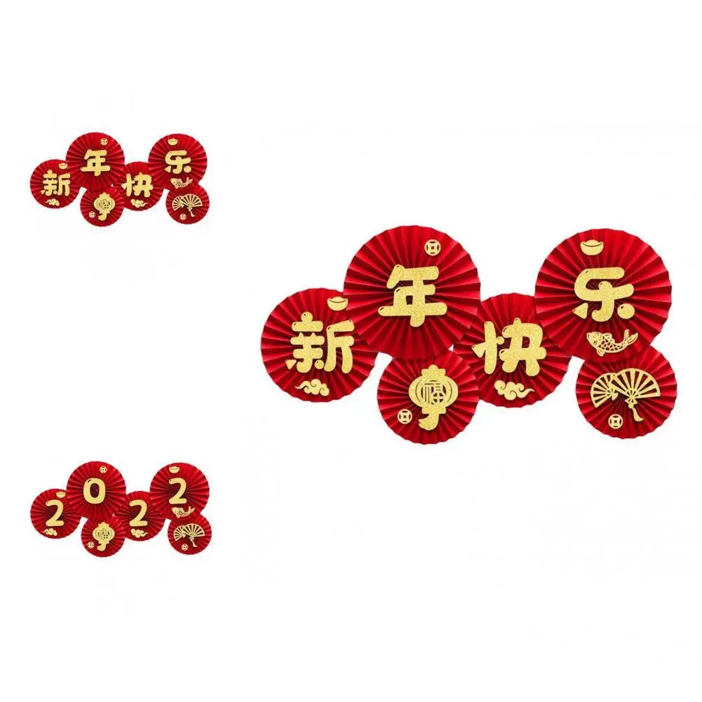 

Reusable 1 Set Chic Smooth Edges Paper Fan Flower Lightweight Paper Fan Thicken for Restaurant