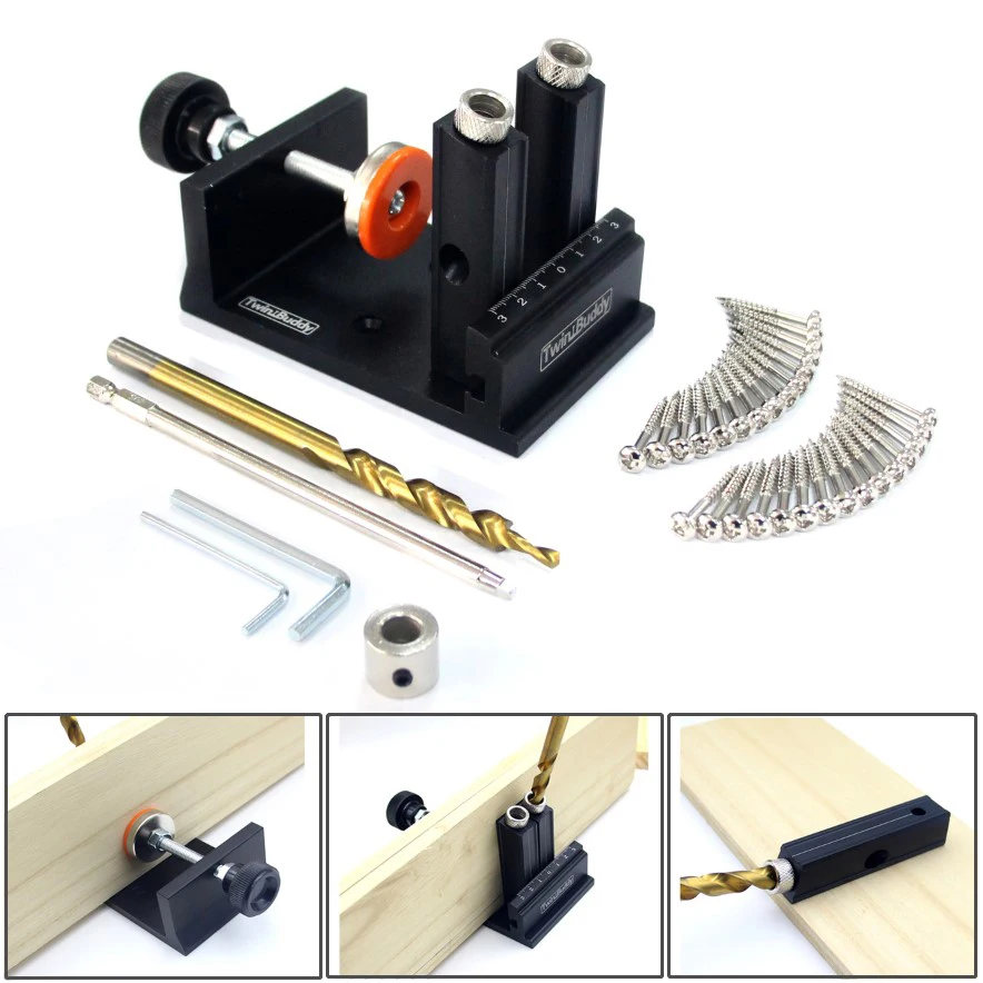 

Набор отверстий для столярных работ, "сделай сам", набор инструментов для столярных работ, карманный джиг 10 мм, алюминиевый косый дюбель для отверстий, деревообрабатывающая