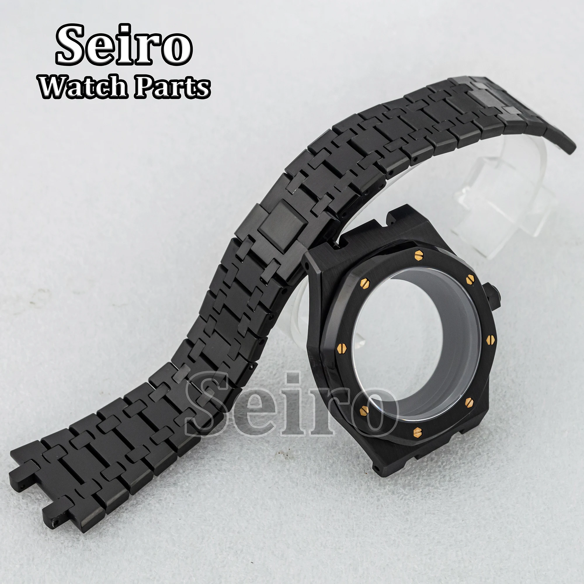 42 мм ремешок для часов сапфировое стекло нержавеющая сталь восьмиугольник 10 АТМ