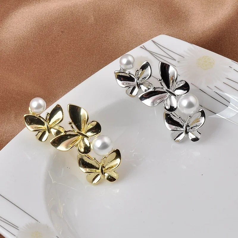 Модная Высококачественная брошь-бабочка для зимнего пальто свитера