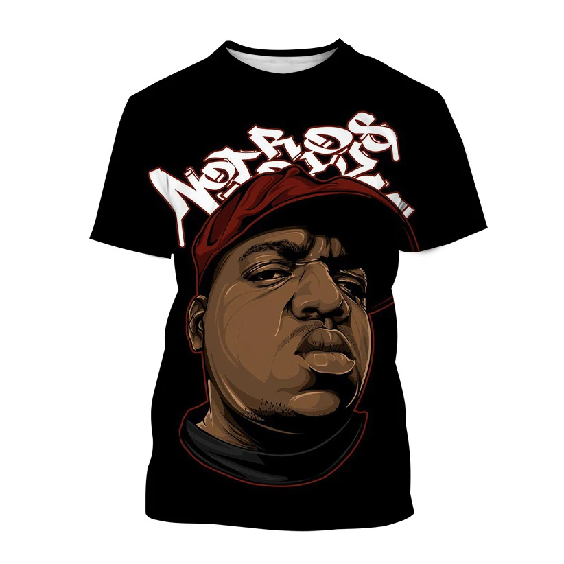 New Rapper Hip Hop Notorious B.I.G. Men T-shirt Oversized T Shirt Men/women Short Sleeve Tops Biggie Smalls 3D Print Tshirt