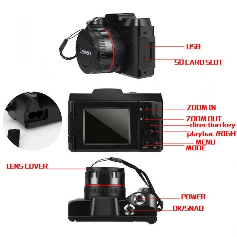 Professional SLR Digital Telephoto Camera, 16 Million Pixels, Digital Zoom, 1080p Photography, Camera Free Shipping Hot Sale enlarge