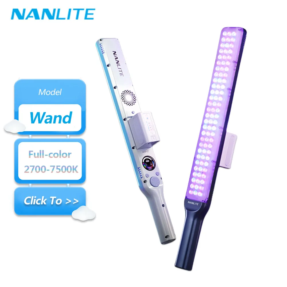 Фото Светодиодная видеосветовая палка Nanlite Wand 2700K-7500K RGBWW для фото- и видеосъемки с управлением через приложение Nanlink, CRI 95 №1