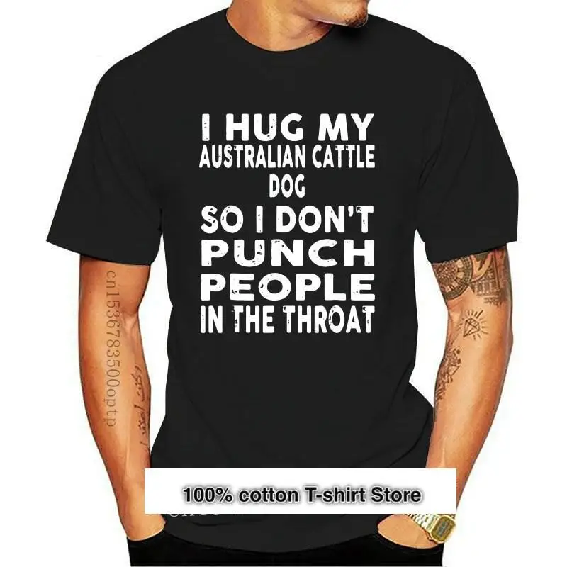 

Camisa de hombre de nueva marca I Hug My AUSTRALIAN CATTLE DOG, camisa