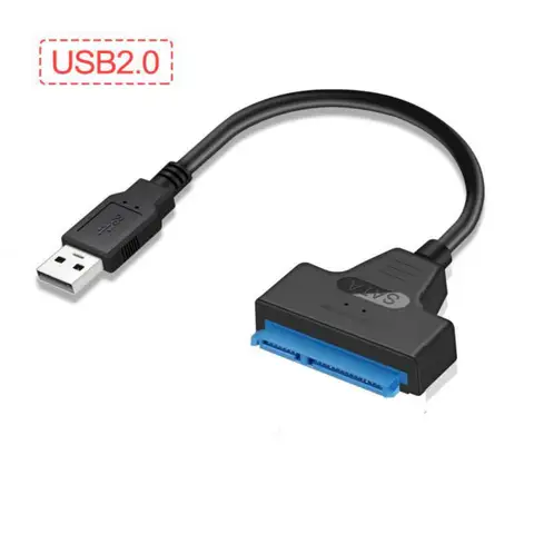 2022 USB Sata кабель адаптер Sata к USB 2,0 Компьютерные разъемы Usb Sata адаптер кабель Поддержка 2,5 дюйма SSD Hdd жесткий диск