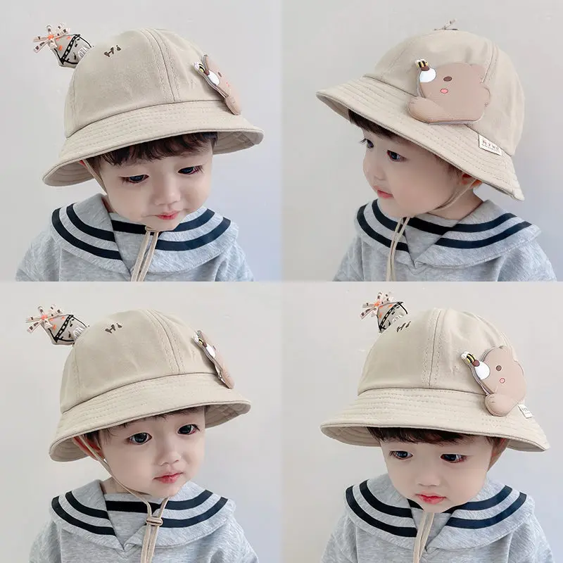 

2022 Spring Kids Cotton Cute Bucket Hat Solid Summer Girls Candy Color Plain Baby Boys Sun Caps Children Bonnet Outdoor Beach