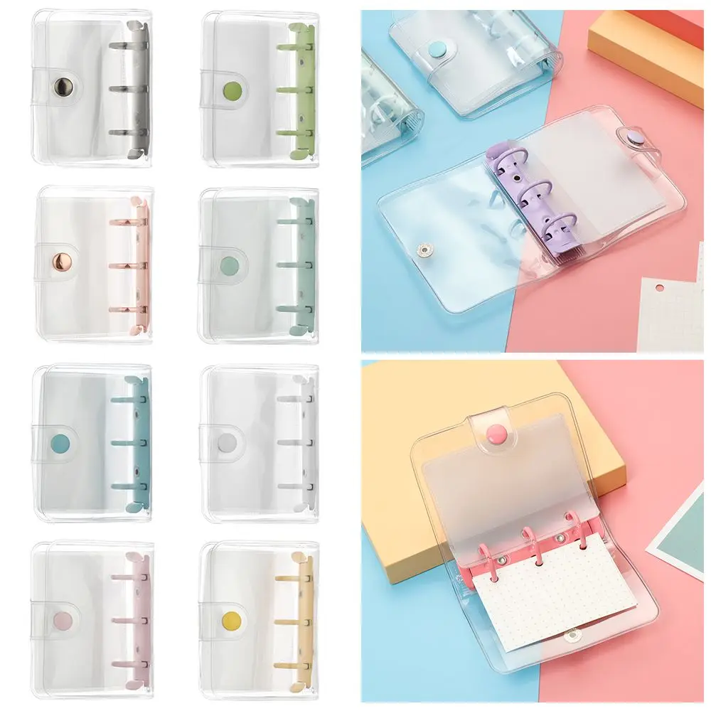 

Mini File Folder Hand Account Diary Stationery 3-hole Notebook Cover Loose-leaf Refill Rings Binder Inner Pages