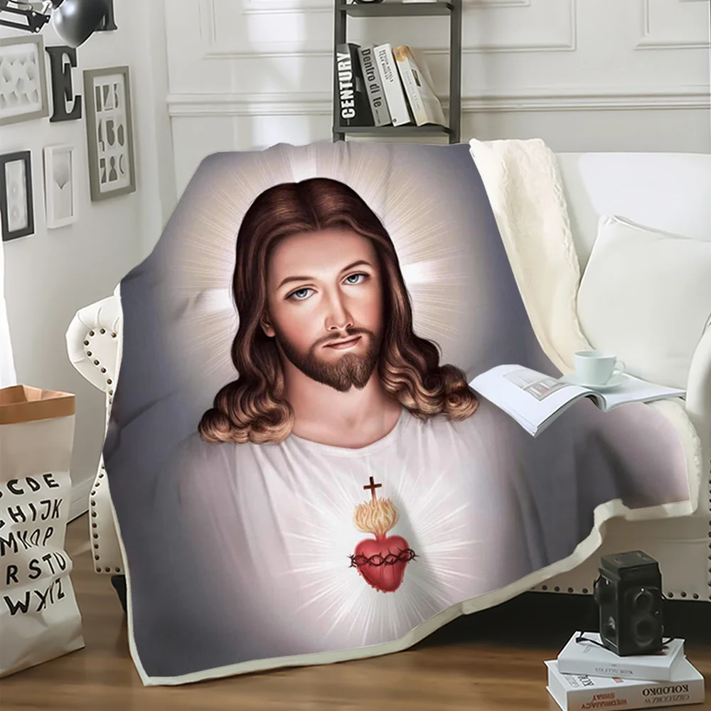 

CLOOCL Easter Christian Catholic Jesus Pattern Blankets 3D Teen Bedding Quilt Office Nap Blanket Picnic Blanket Drop Shipping