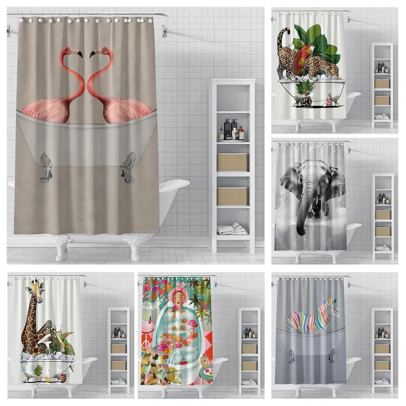 Домашние занавески для душа ванной комнаты водонепроницаемая ткань современные