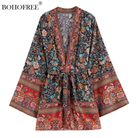 curve plus women boho cover ups oversize bohemian 100 cotton kimono sashes hippie blusas boho chic ethnic tops