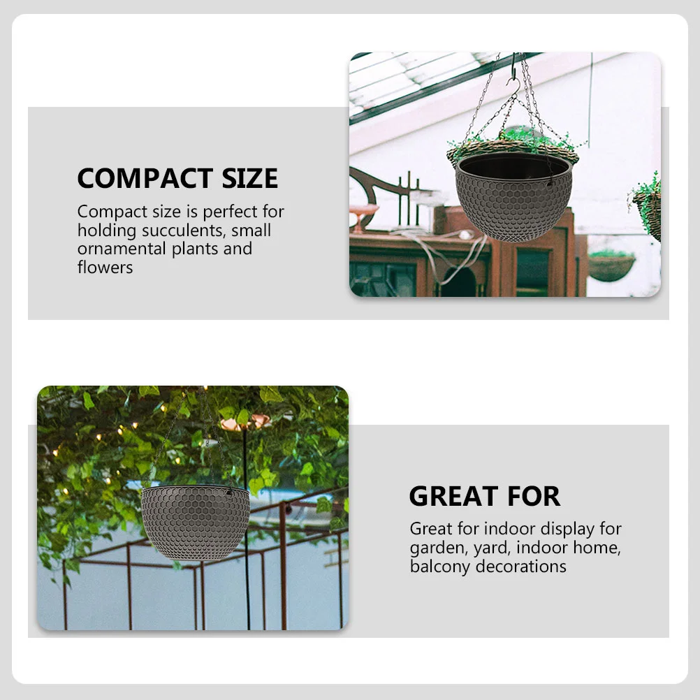 

2 Pcs Flowerpot Outdoor Succulent Plants Container Decorative Plastic Basket Balcony Planting Pots