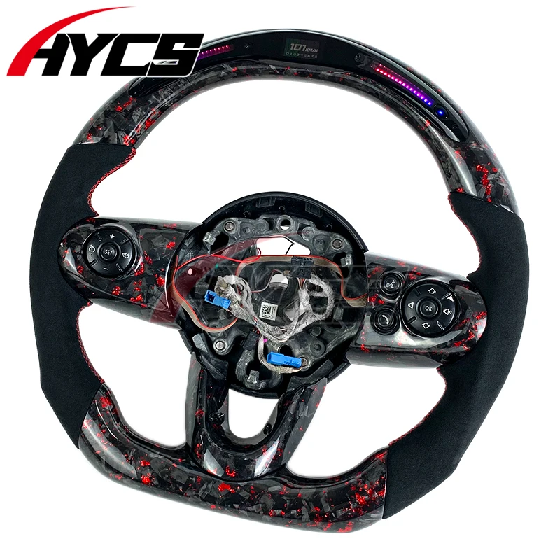 Фото Руль из карбона для BMW MINI COOPER JCW F54 F55 F56 F57 F58 R56 57 58 60 без подушек безопасности №5