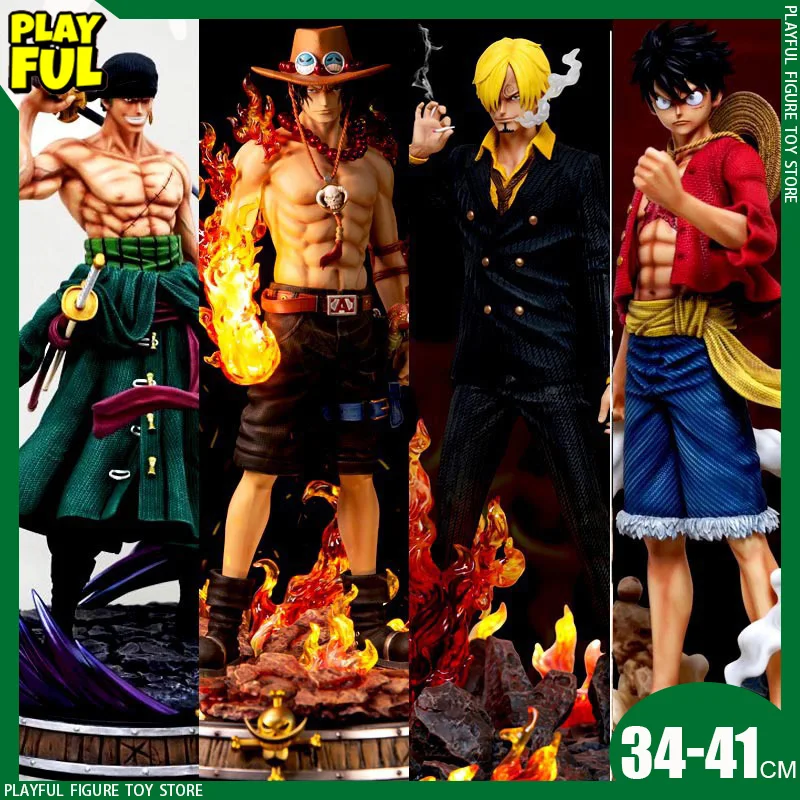

Фигурки героев аниме Luffy Roronoa Zoro Ace Saab Sanji, One Piece, коллекционная статуя Gk, модель с орнаментом, кукла, игрушки, подарки, ПВХ