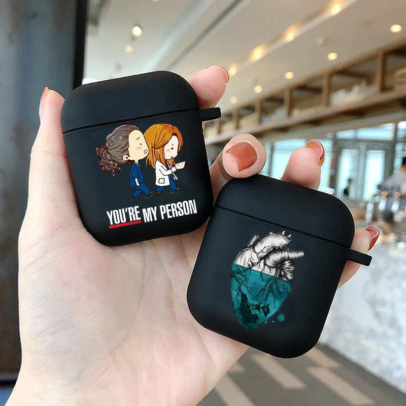 

Greys Anatomy You are my person Soft silicone TPU Case For AirPods Pro 2 1 2 3 Cute Black Wireless Bluetooth Earphone Box Cover