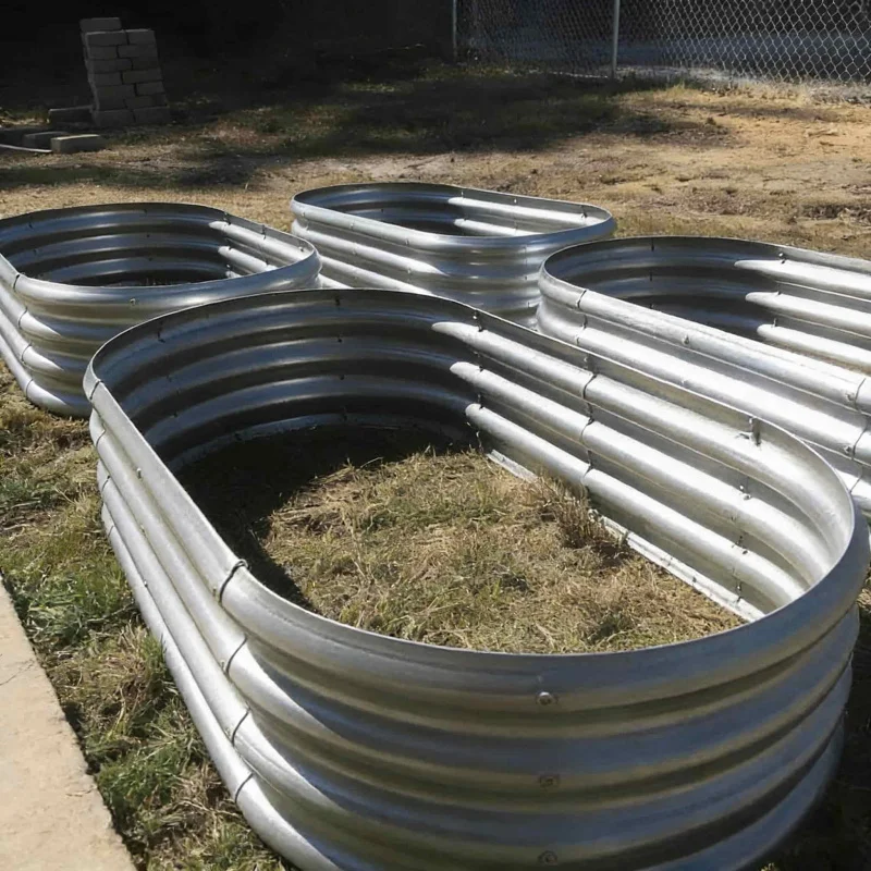 

Металлическая оцинкованная грядка для сада