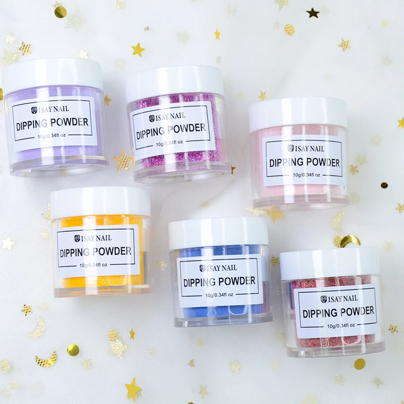 ISAYBEAUTY окуниваемая пудра для ногтей без лампы сушка натуральный сухой