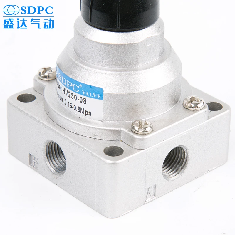 Пневматический элемент трехпозиционный четыреходовой ручной поворотный клапан