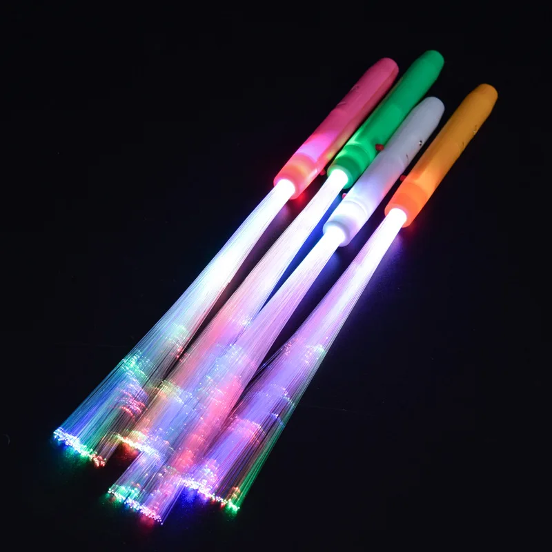 

1pc Glow Fiber Optic Stick Color Changing Luminous Wand Flashing Rod Starry Sky LED Night Light Birthday Wedding Party Favors