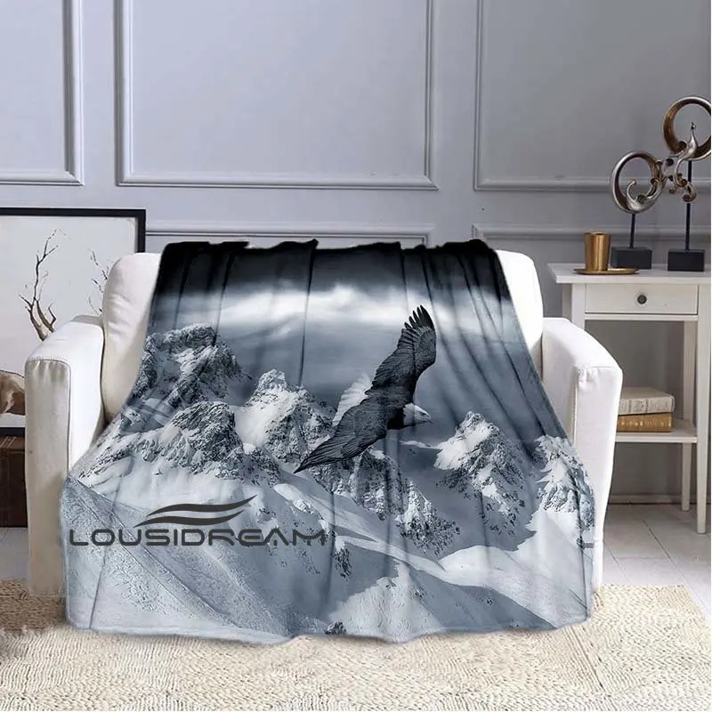 

Animal Eagle Plush Fluffy Blanket Flannel Bed Blanket Soft Throw Blanket Bedroom Sofa Office Leisure Travel Picnic