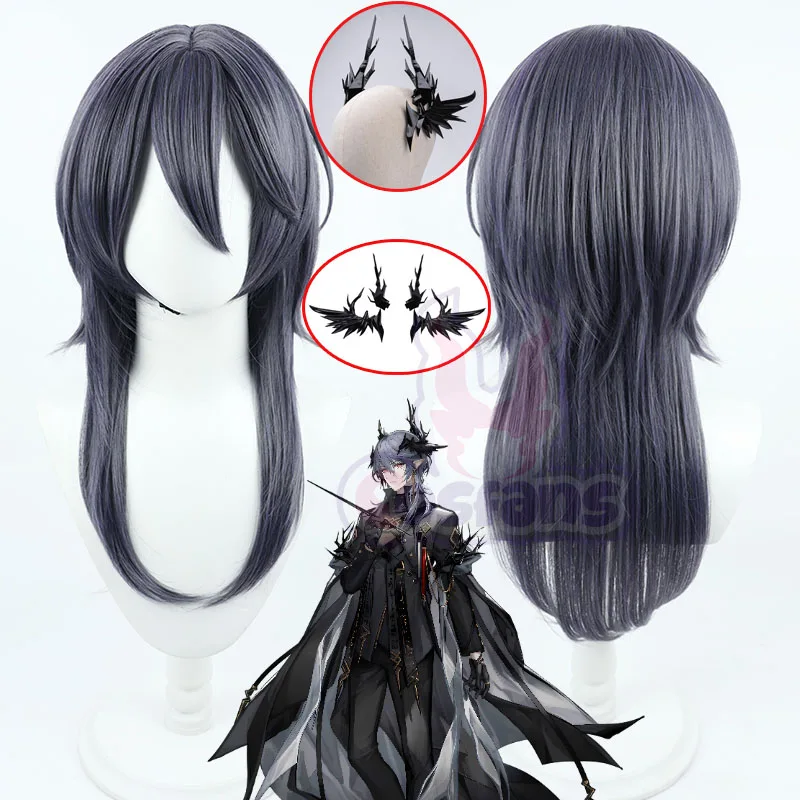 Головной убор для косплея arknight Sarkaz с логотипами заколки волос парики на Хэллоуин