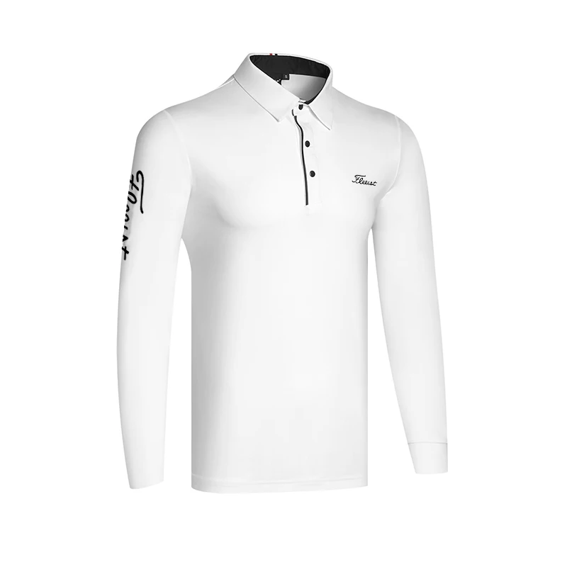Spring autumn golf clothing men's long sleeve T-shirt sports and leisure versatile quick drying breathable polo shirt