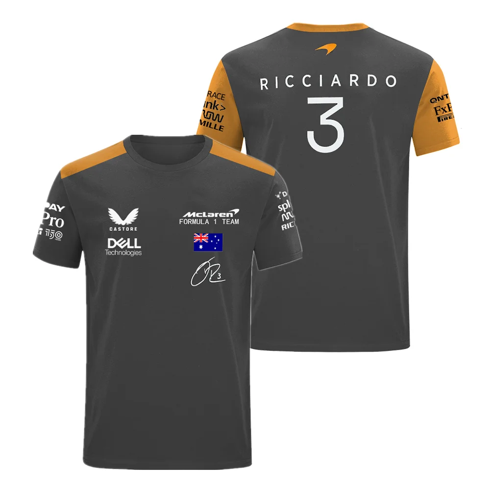 

2023 Summer Men's and Women's Short Sleeve T-shirt Sportswear Outdoor McLaren F1 New Series