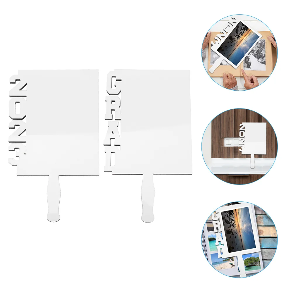 

2Pcs Transfer Printing DIY Photo Frames Sublimation Grad Ornaments DIY Grad Table Centerpiece Decors