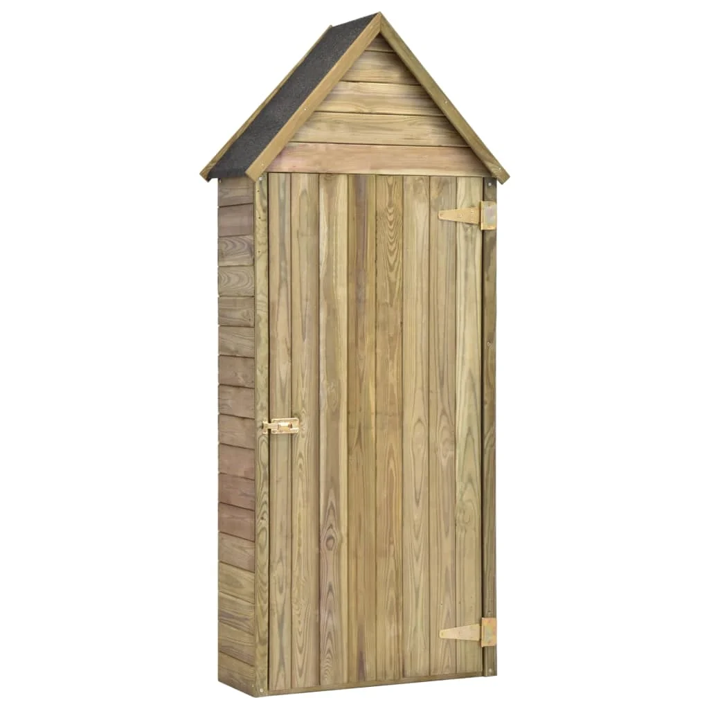 

Garden Storage Sheds with Dool, Impregnated Pinewood Outdoor Tool Shed, Patio Decoration, 77x28x178 cm