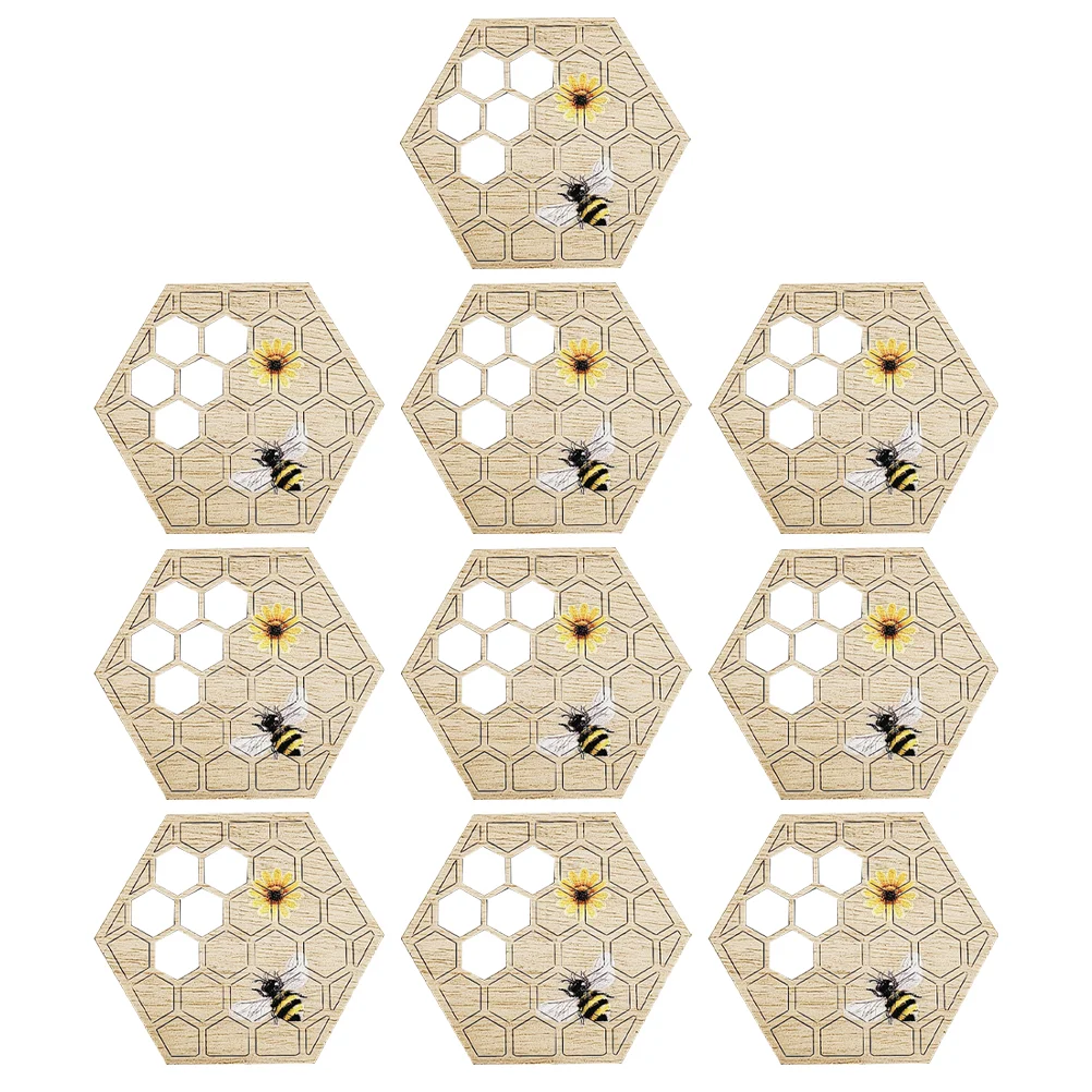 

Coasters Wooden Cup Coaster Wood Mat Coffee Honeycomb Tea Placematpot Holder Drink Kungfubeverage Trivets Resistant Potholders