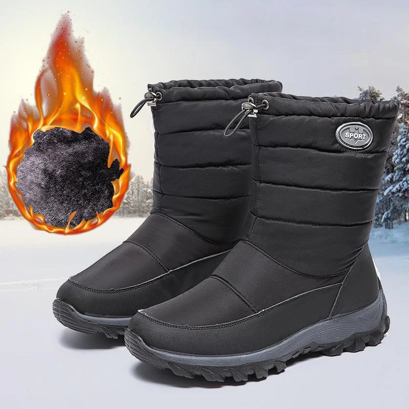 

Boots Women Snow Fashion Women Shoes Slip On Platform Women's Boots Fur Waterproof Ankle Boots Flat Botas Mujer Winter Shoes