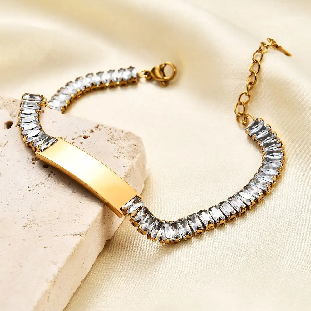 Модные геометрические браслеты из нержавеющей стали для влюбленных