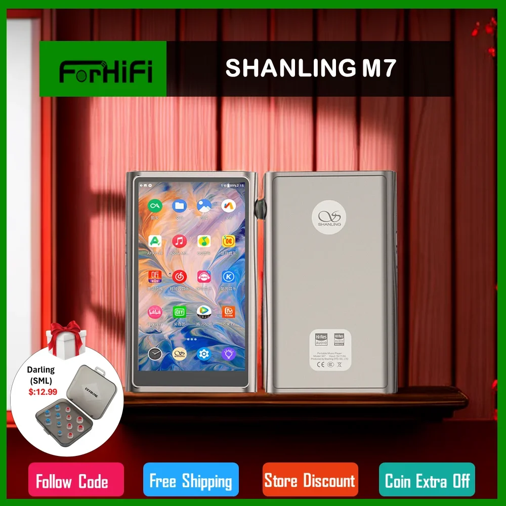 Портативный музыкальный плеер SHANLING M7 Android MP3 ES9038Pro DAC Qualcomm 665 Soc 6 ГБ ОЗУ 128 Гб ПЗУ DSD512