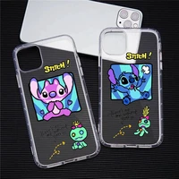 disney stitch toy story phone case for iphone 13 12 11 pro max mini xs 8 7 plus x se 2020 xr transparent soft cover