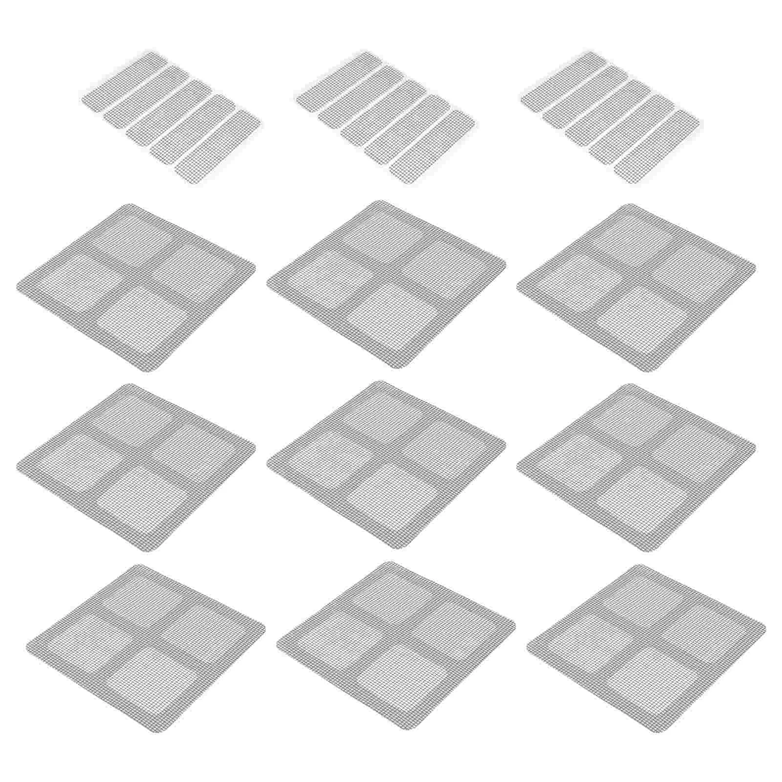 

12 PCS Mosquito Screen Stickers Fiberglass Tape Glass Sticker Doors Windows Sticky Screen Patch Polyurethane Mesh Curtain Office