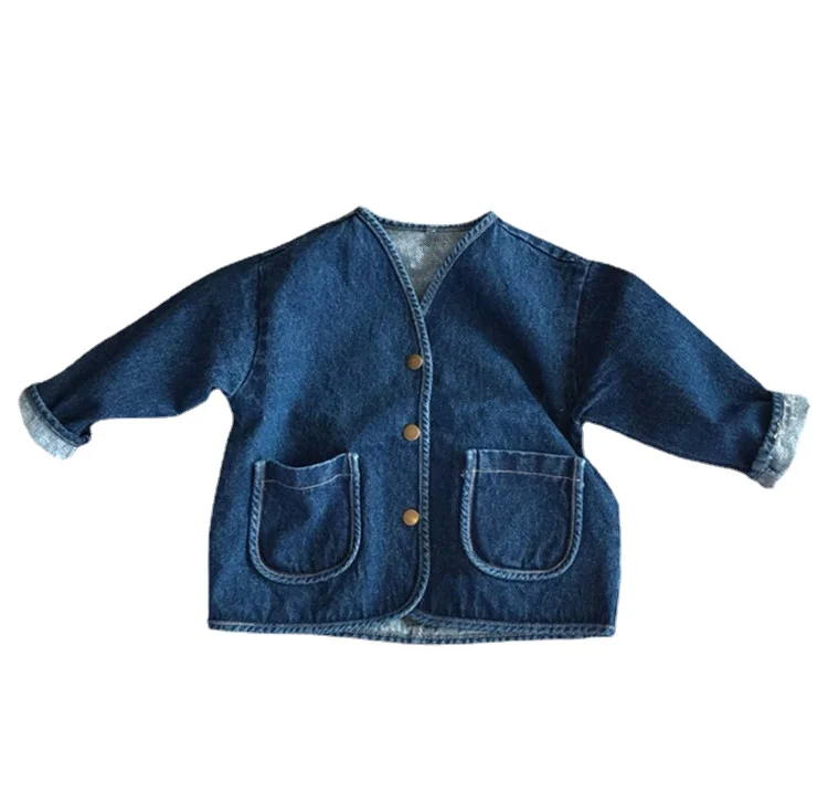 Baby Boy Denim Jacket Toddler Kids Girls Solid Color Loose Coat Cotton Clothes Child Kid Jackets Coats Outwear