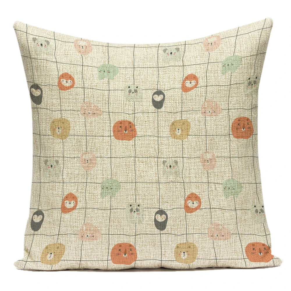 

45x45cm Cushions Covers Cartoon Upholstery Square Decor Pillows for Beds Personalized Gifts Animal Pattern Gamer Bedroom E2285