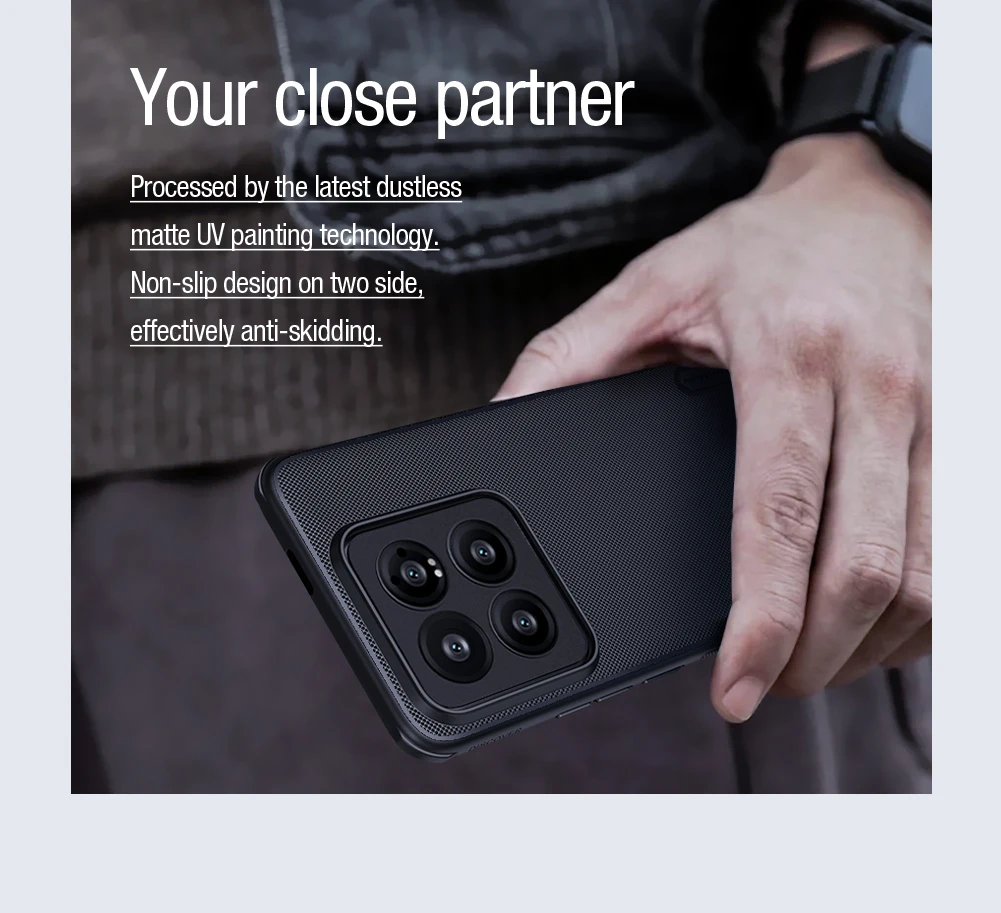 Магнитный чехол NILLKIN для Xiaomi mi 14T Pro совместимый с MagSafe тонкий матовый чехол-бампер