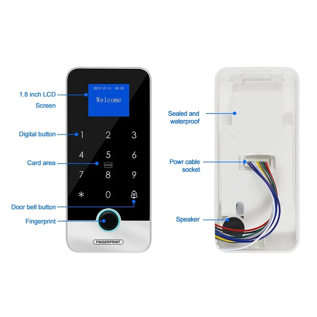 Приложение Bluetooth Tuya умный отпечаток пальца RFID-клавиатура контроля доступа