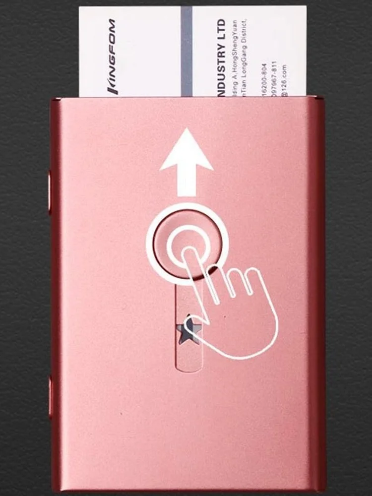 Деловой компактный чехол для банковских карт ультратонкий металлический