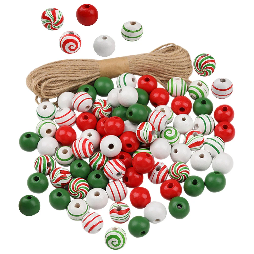 

Bracelet Making Supplies Wooden Beads For Crafts Christmas Home Decor DIY Household Loose