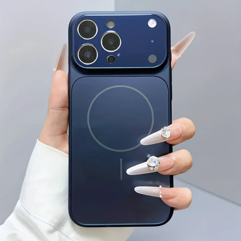 Фото Модные чехлы для телефонов из матового стекла Magsafe Nano для iPhone 17, 16, 15, 14, 13 Pro Max, 17 Pro, магнитный чехол для беспроводной зарядки, чехол на 13 айфон, чехол на айфон 15 про макс №5