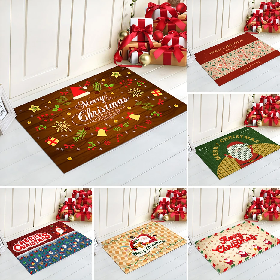 

Быстросохнущий коврик для ванной с диатомом, украшение для ванной, Рождественский напольный коврик с элементами, нескользящий, для нового г...