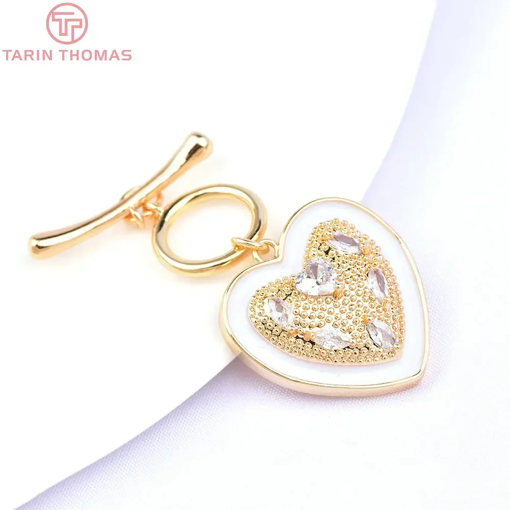 (6395) 2 комплекта латуни с покрытием 24-каратного золота и циркониевым браслетом