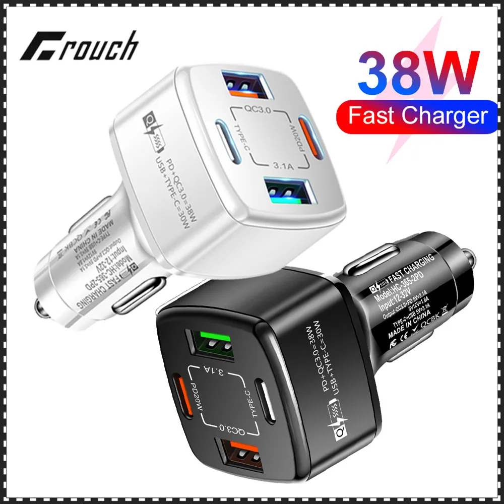 

Автомобильное зарядное устройство с 4 USB-портами и поддержкой быстрой зарядки