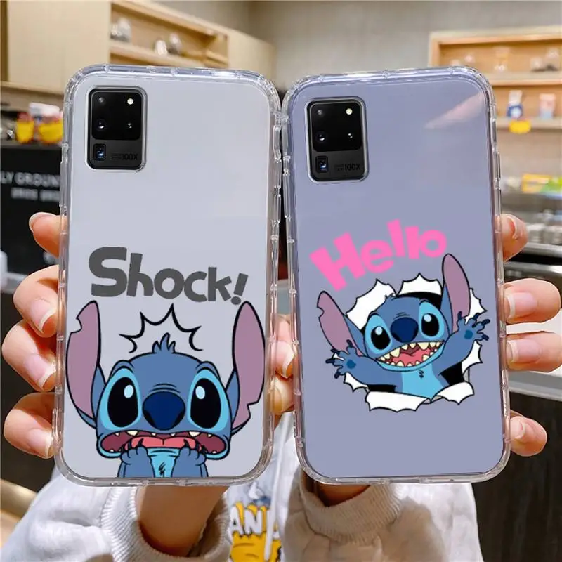 

Lilo & Stitch Phone Case For Samsung Galaxy S10 S10e S8 S9 Plus S7 A70 Edge Note10 Transparent Cove