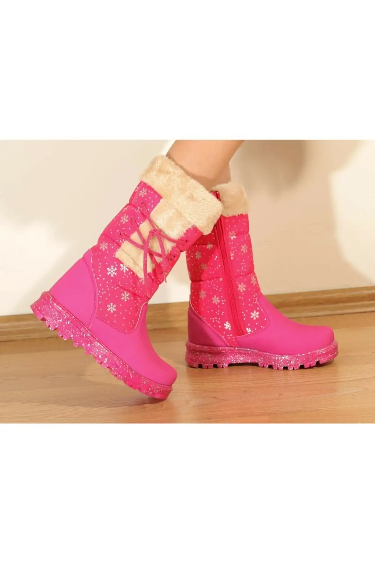 

Kid'S Boots Parachute Furry Ip Detailed Waterproof Girls Children Boots