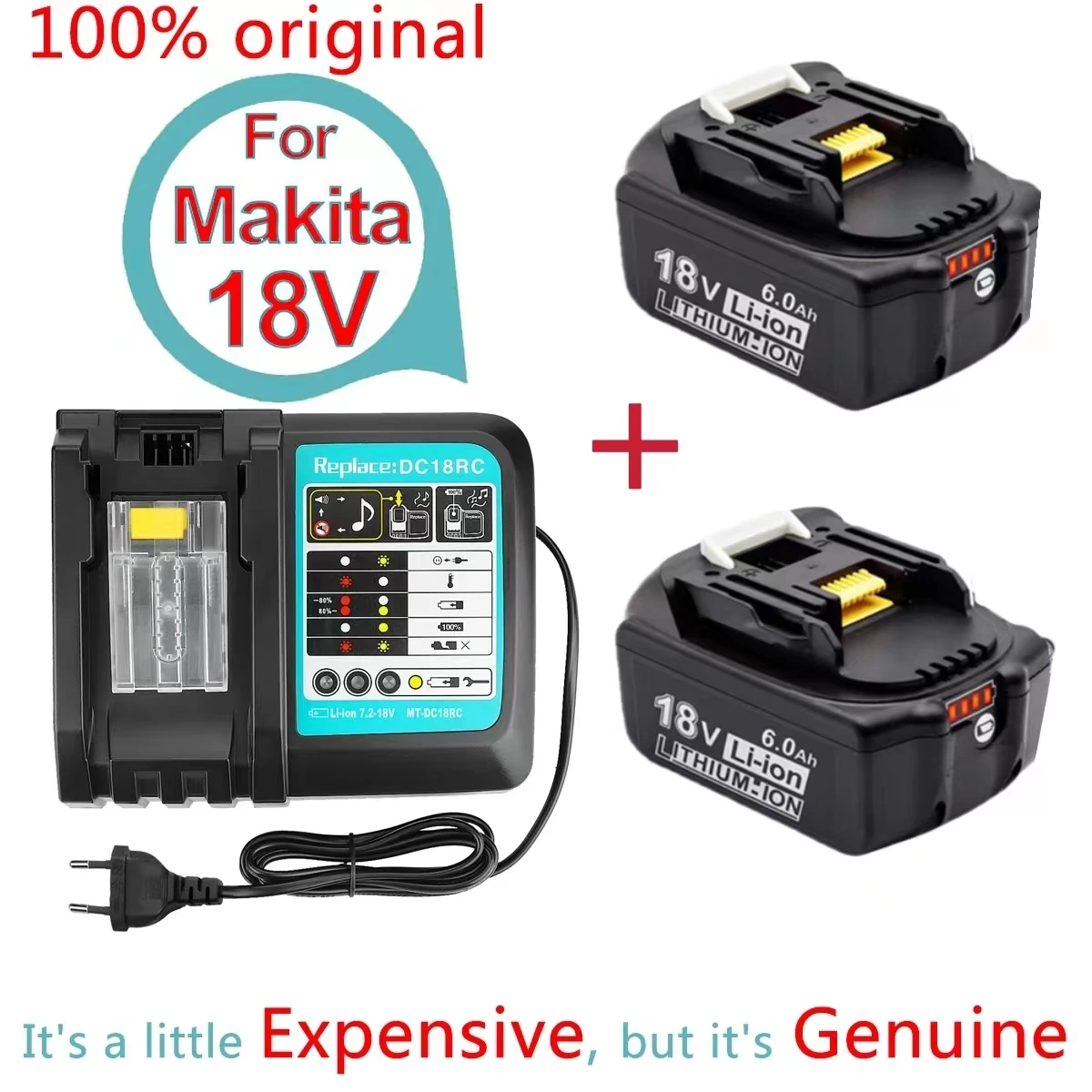 

100% original Makita 18v battery rechargeable power tool battery,with LED lithium ion substitute LXTBL1860B BL1860 BL1850 BL1830